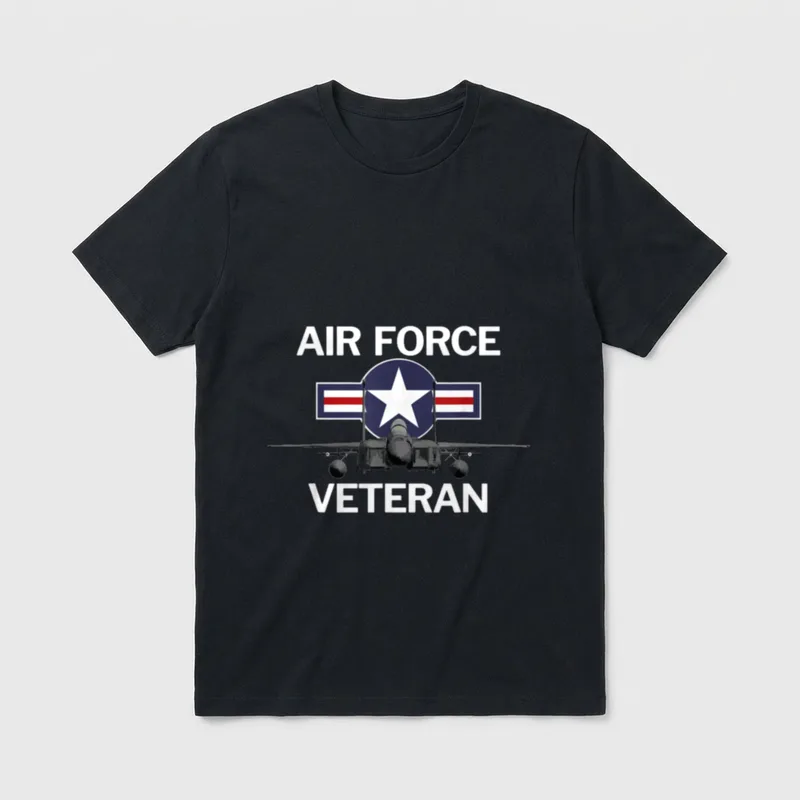 Air Force Veteran F15 T-Shirt – Classic T-Shirt in Black