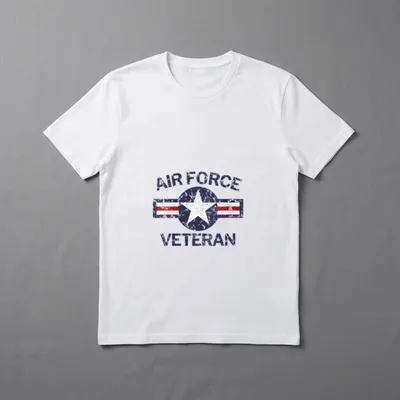 Women Air Force Veteran T-Shirt – AIR FORCE VETERAN text with vintage military roundel – Classic T-Shirt in Black