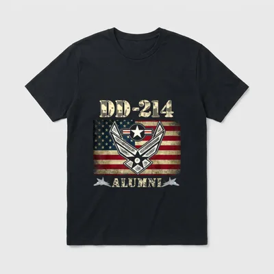 DD-214 Air Force Veteran T-Shirt – Classic T-Shirt in Black