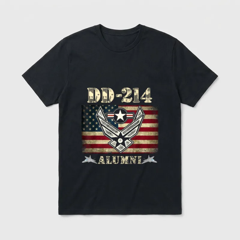 DD-214 Air Force Veteran T-Shirt – Classic T-Shirt in Black
