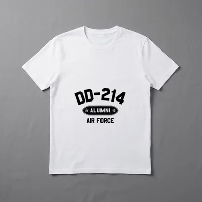 DD-214 Alumni Air Force T-Shirt – DD-214 ALUMNI AIR FORCE with military stars – Classic T-Shirt in Black