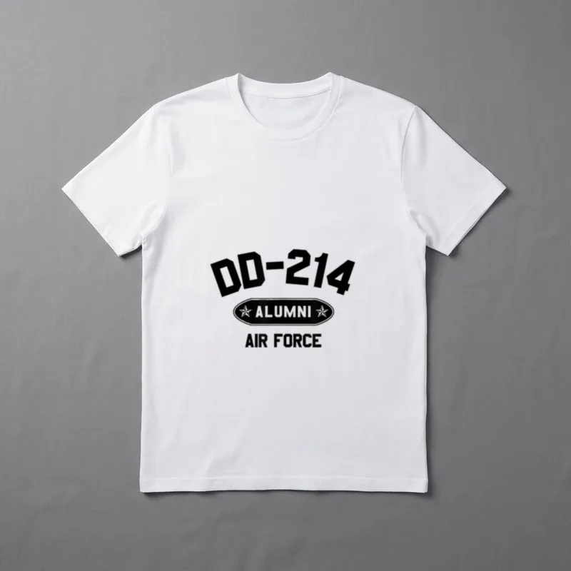 DD-214 Alumni Air Force T-Shirt – DD-214 ALUMNI AIR FORCE with military stars – Classic T-Shirt in Black