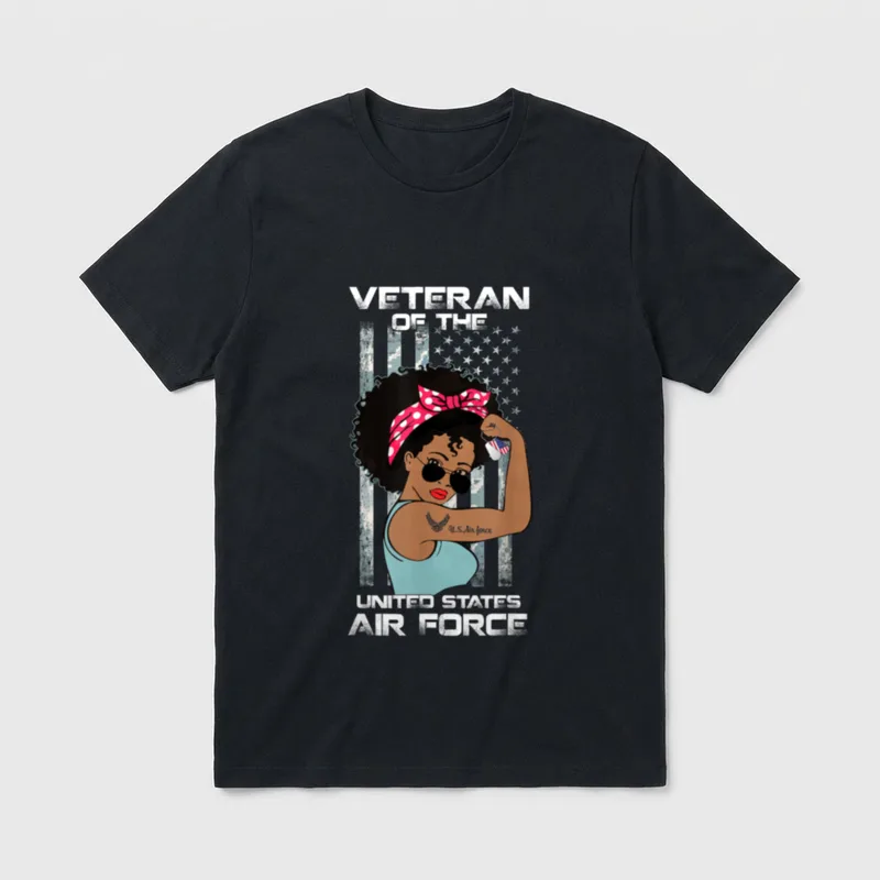 African American Military Veteran T-Shirt – Classic T-Shirt in Black