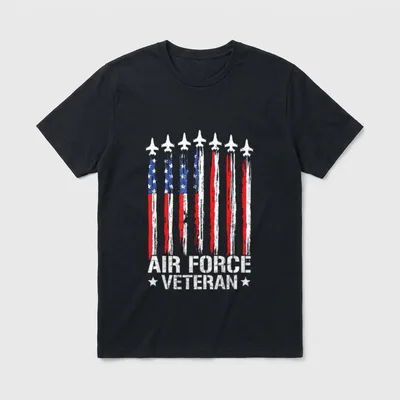 USAF Veteran Flag T-Shirt – Classic T-Shirt in Black