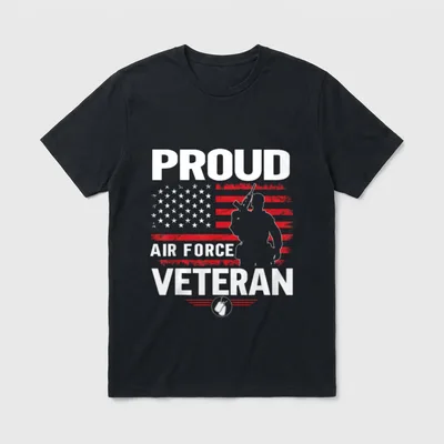 Military Air Force Pride T-Shirt – Classic T-Shirt in Black
