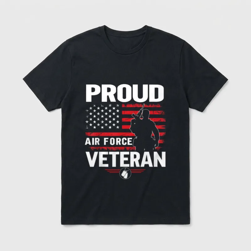 Military Air Force Pride T-Shirt – Classic T-Shirt in Black