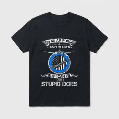 Air Force Veteran Humor T-Shirt – Classic T-Shirt in Black