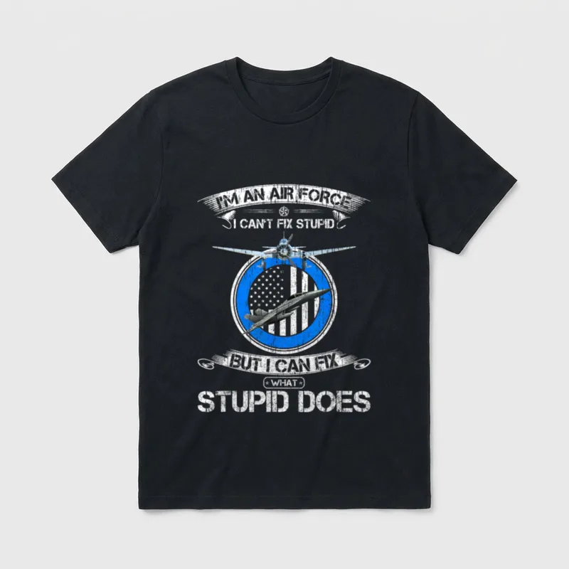 Air Force Veteran Humor T-Shirt – Classic T-Shirt in Black