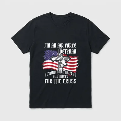 Air Force Veteran Faith T-Shirt – Classic T-Shirt in Black