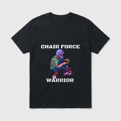 Military Veterans Chair Force T-Shirt – Classic T-Shirt in Black