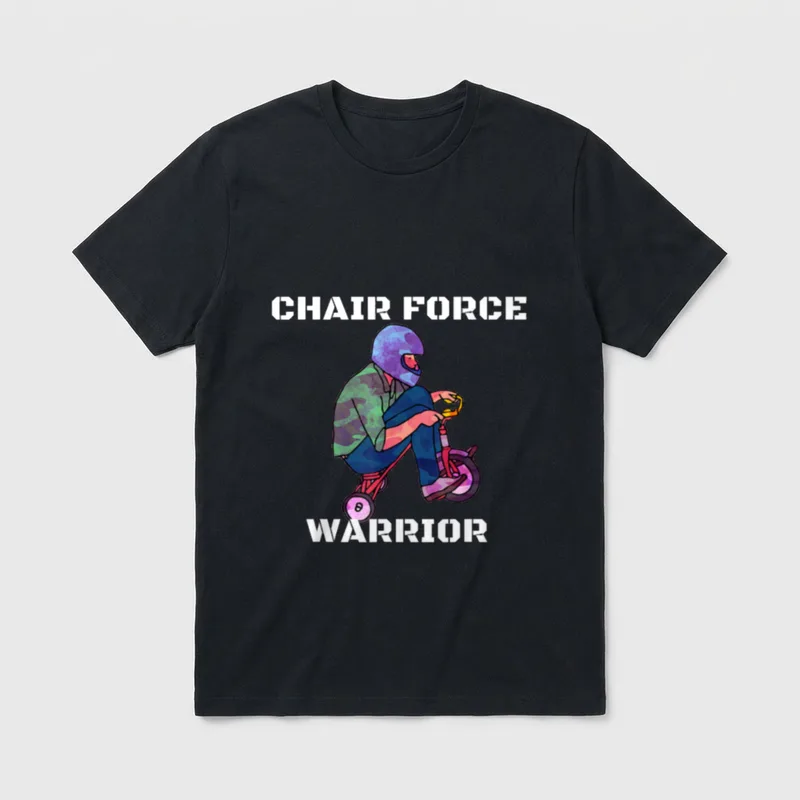 Military Veterans Chair Force T-Shirt – Classic T-Shirt in Black