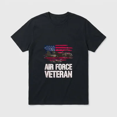 Air Force Veteran Air Force Veteran Shirts T-Shirt – Classic T-Shirt in Black