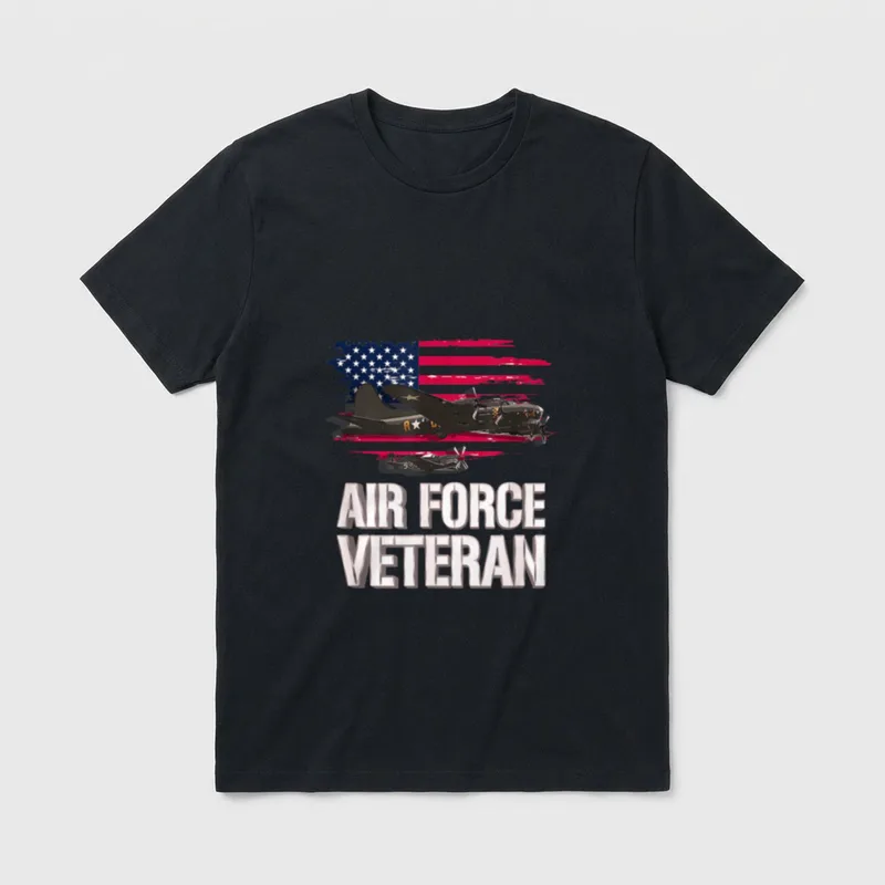 Air Force Veteran Air Force Veteran Shirts T-Shirt – Classic T-Shirt in Black