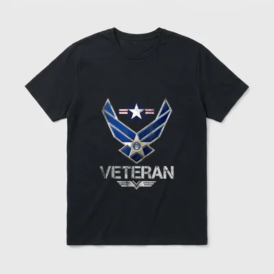 USAF Flag Vintage T-Shirt – Classic T-Shirt in Black