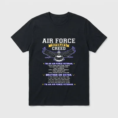 Military Service Air Force T-Shirt – Classic T-Shirt in Black