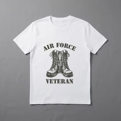 Air Force Veteran Military Combat Boots T-Shirt – Classic T-Shirt in Black