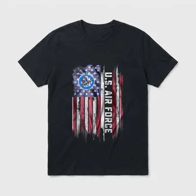 USA American Flag Proud US Air T-Shirt – Classic T-Shirt in Black
