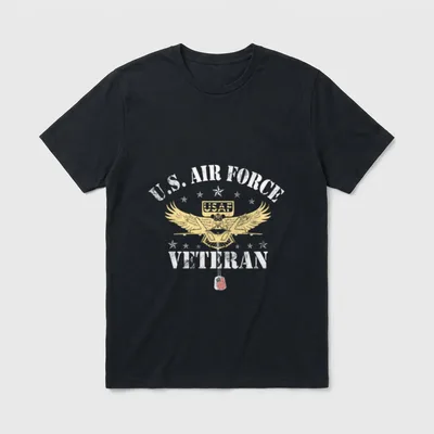 U S Air Force Veteran Vintage T-Shirt – Classic T-Shirt in Black