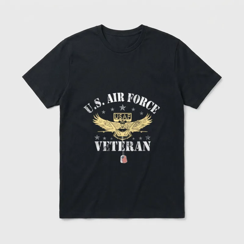 U S Air Force Veteran Vintage T-Shirt – Classic T-Shirt in Black