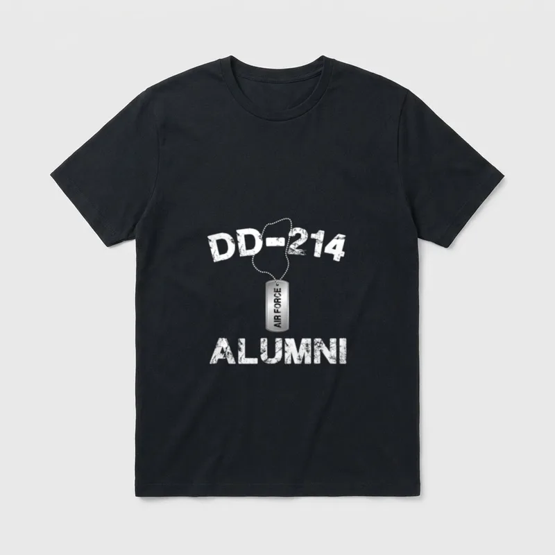 DD214 USAF Veteran DD-214 Alumni T-Shirt – Classic T-Shirt in Black
