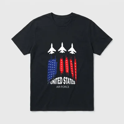 Air Force US Veterans 4th July T-Shirt – Classic T-Shirt in Black
