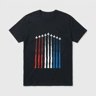 Air Force US Veterans 4th Flag T-Shirt – Classic T-Shirt in Black