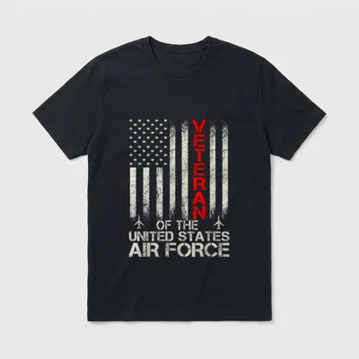 Veteran of the United States USAF T-Shirt – Classic T-Shirt in Black