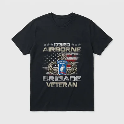 173rd Airborne Brigade Veteran T-Shirt – Classic T-Shirt in Black