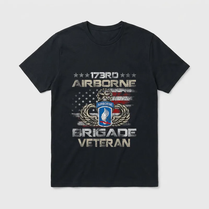 173rd Airborne Brigade Veteran T-Shirt – Classic T-Shirt in Black