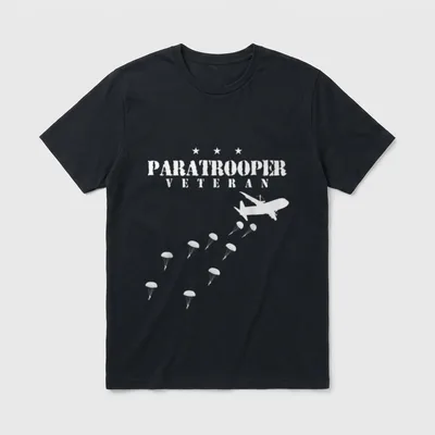 Infantry Division Airborne Veteran T-Shirt – Classic T-Shirt in Black