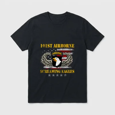 Screaming Eagle Paratrooper T-Shirt – Classic T-Shirt in Black