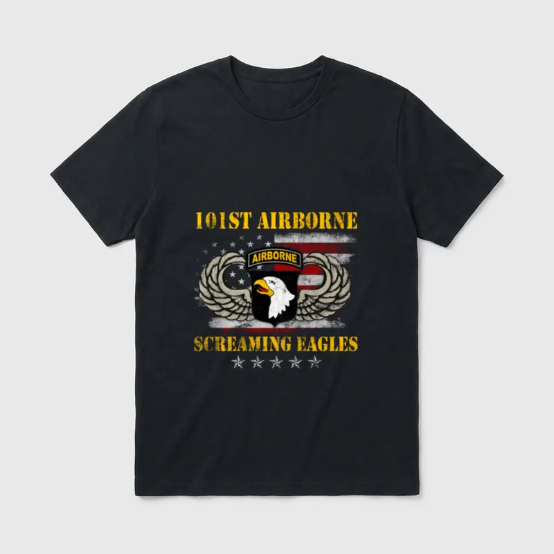 Screaming Eagle Paratrooper T-Shirt – Classic T-Shirt in Black