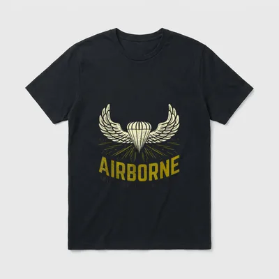 US Airborne Jump Wings T-Shirt – Classic T-Shirt in Black