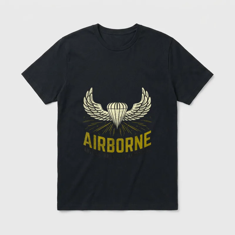 US Airborne Jump Wings T-Shirt – Classic T-Shirt in Black
