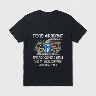 Airborne Combat Team Veteran T-Shirt – Classic T-Shirt in Black