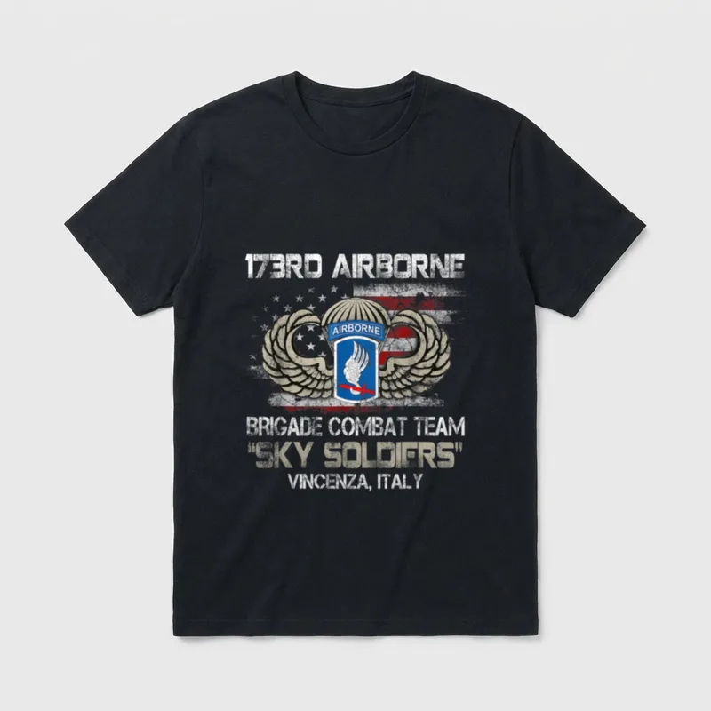 Airborne Combat Team Veteran T-Shirt – Classic T-Shirt in Black
