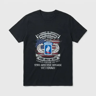 Airborne Brigade Veteran Flag T-Shirt – Classic T-Shirt in Black