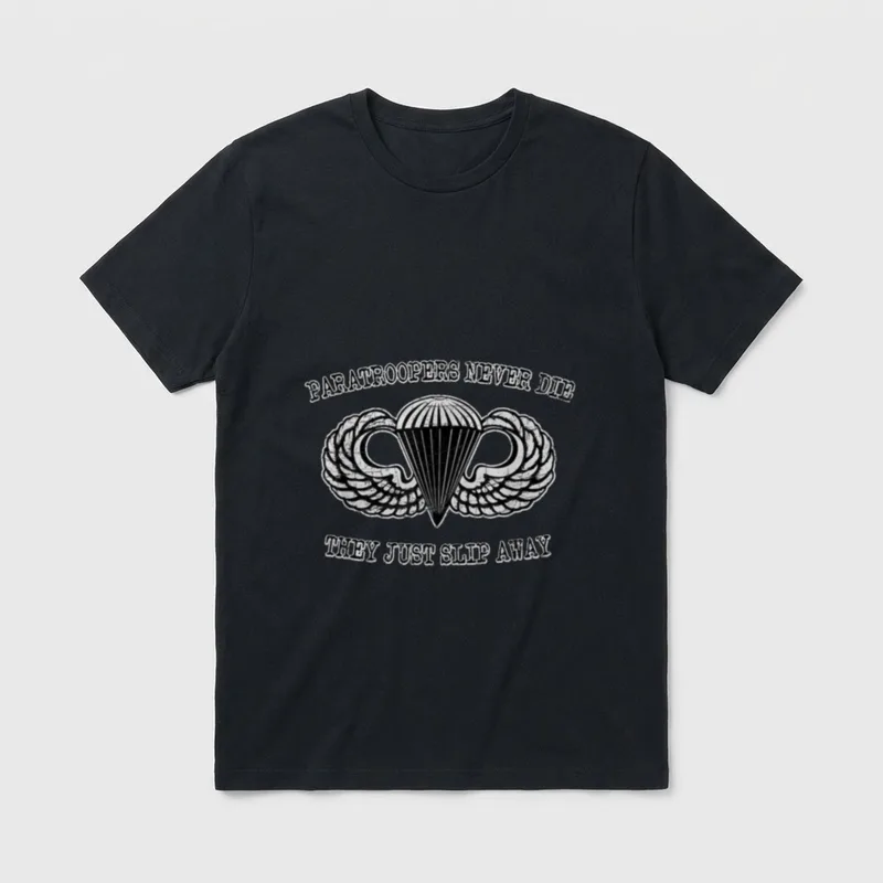 Airborne Jump Wings Veteran T-Shirt – Classic T-Shirt in Black