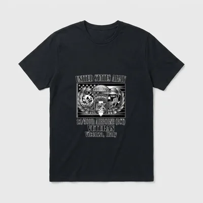Airborne BCT Veteran T-Shirt – United States Army 1st/509th Airborne BCT Veteran Vicenza Italy – Classic T-Shirt in Black