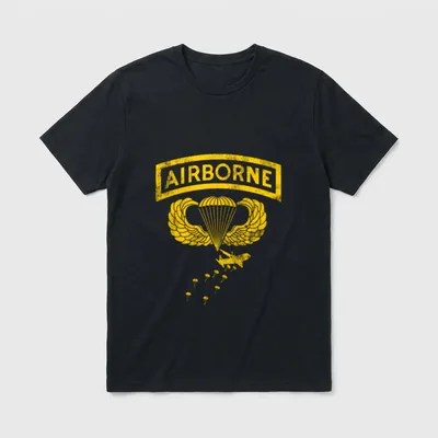 Vintage Paratrooper Flag T-Shirt – Classic T-Shirt in Black