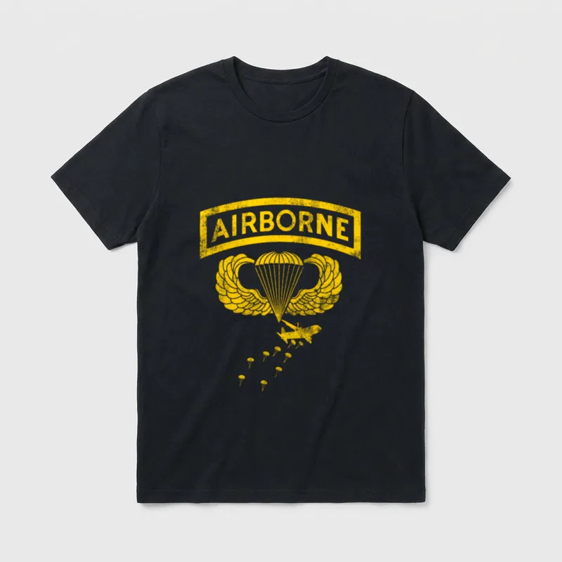 Vintage Paratrooper Flag T-Shirt – Classic T-Shirt in Black