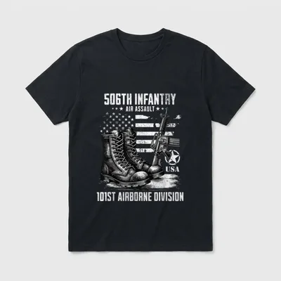506th Regiment 101st Airborne Veteran T-Shirt – Classic T-Shirt in Black