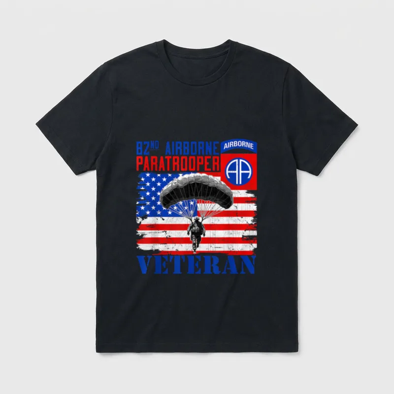 nd Airborne Division Paratrooper T-Shirt – Classic T-Shirt in Black