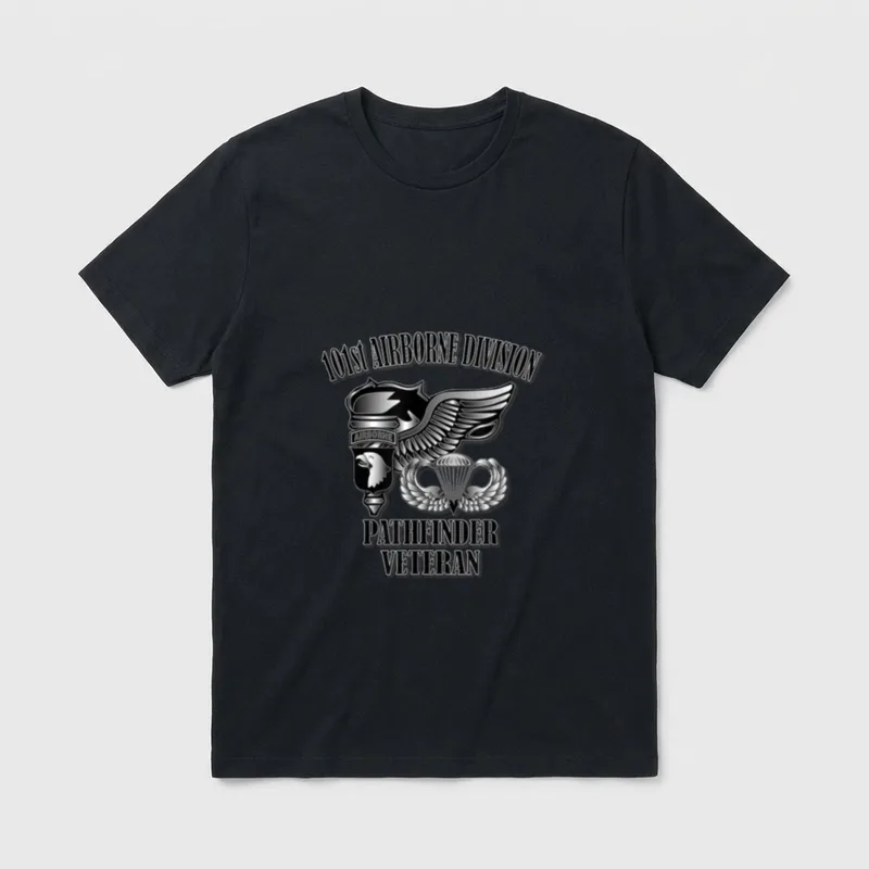 101st Airborne Pathfinder Veteran T-Shirt – Classic T-Shirt in Black