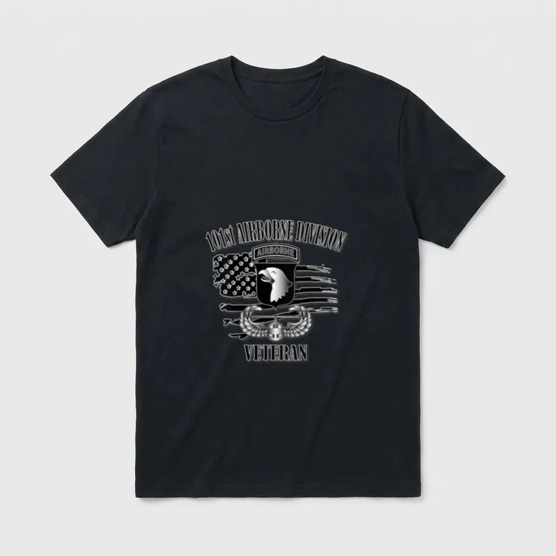 101st Airborne Division Veteran Back T-Shirt – Classic T-Shirt in Black