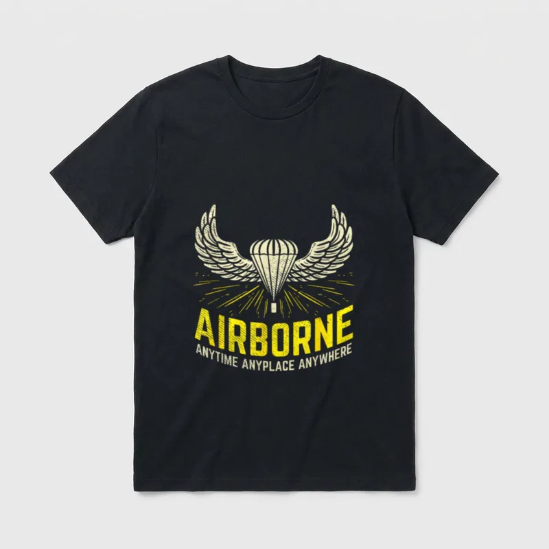 American Airborne Paratrooper Parachutist Veteran T-Shirt – Classic T-Shirt in Black