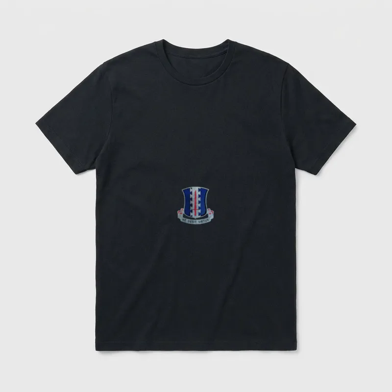 187th Infantry Regiment 101st Airborne Rakkasans T-Shirt – ONE DESIT VIRTUS unit insignia patch – Classic T-Shirt in Black