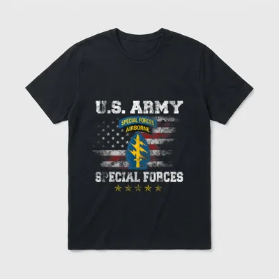 Special Forces Group Airborne Veteran July T-Shirt – Classic T-Shirt in Black