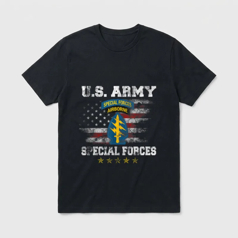Special Forces Group Airborne Veteran July T-Shirt – Classic T-Shirt in Black