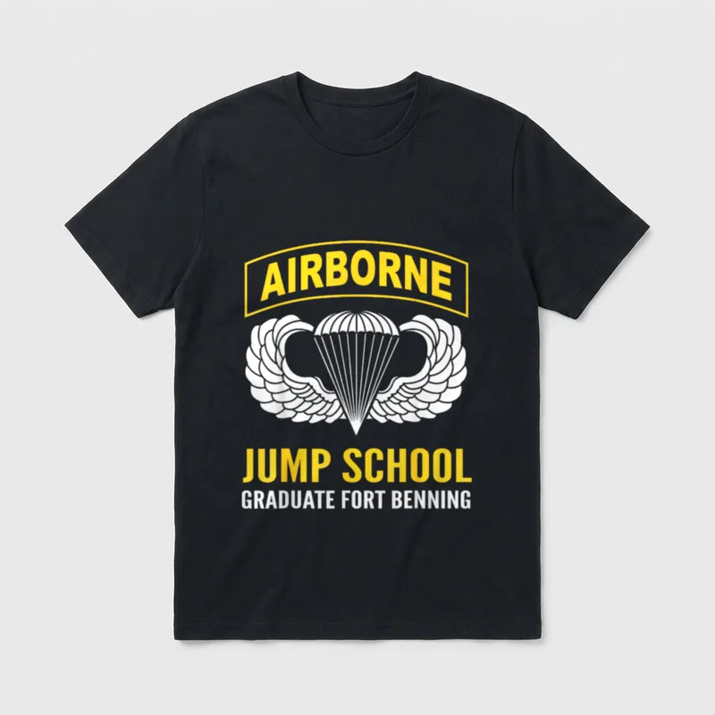 Airborne Jump School Graduate Fort Benning T-Shirt – Classic T-Shirt in Black
